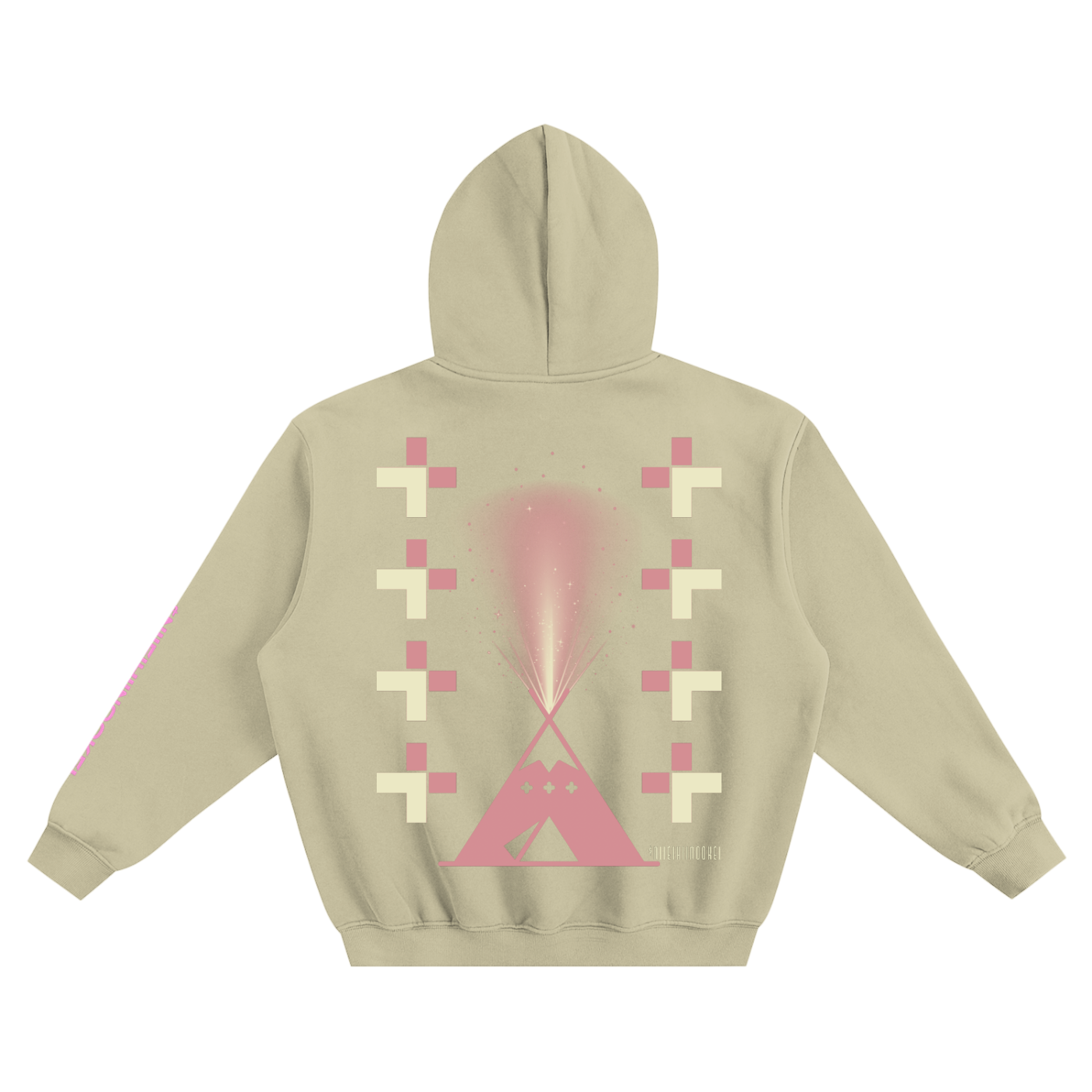 $NiieihiiNookei Fleeced Boxy Hoodie