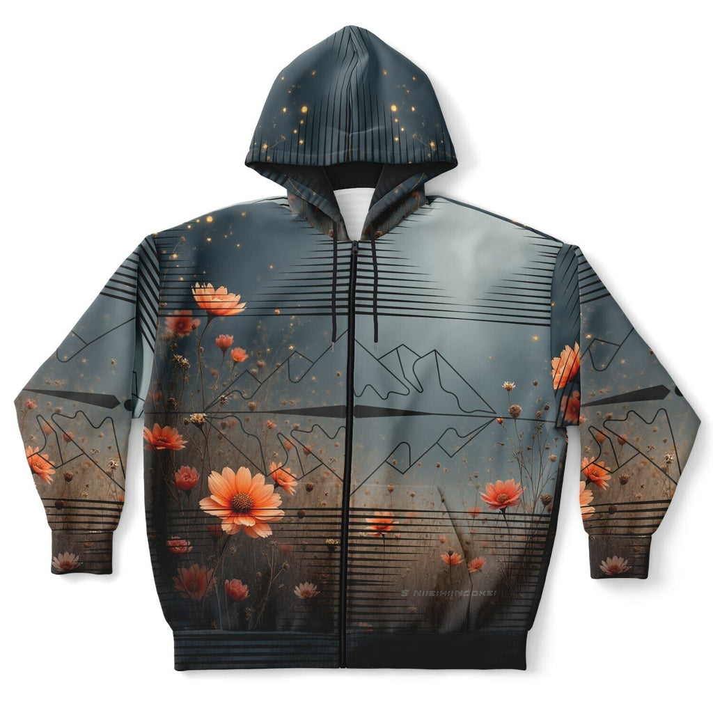 $NiieihiiNookei  Plus-size Ziphoodie - AOP