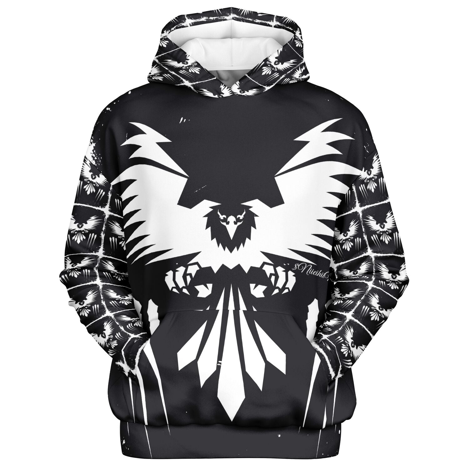 $NiieihiiNookei Graphic Design Heavyweight Oversized Hoodie - AOP