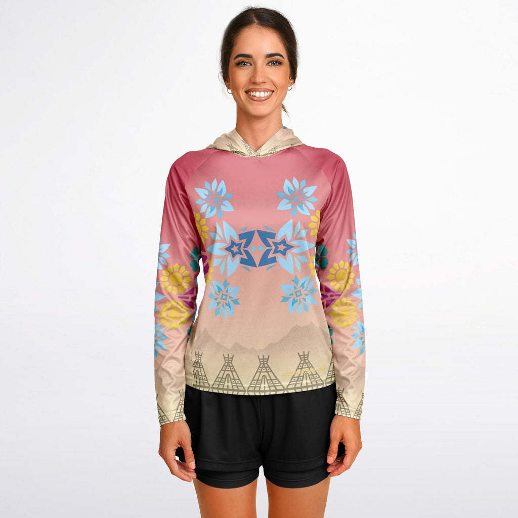 $NiieihiiNookei Women's Long Sleeve Hooded Performance Shirt - AOP