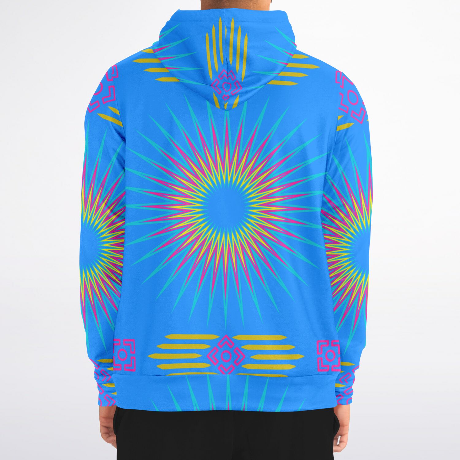 $NiieihiiNookei Fashion Zip-Up Hoodie - AOP Blue
