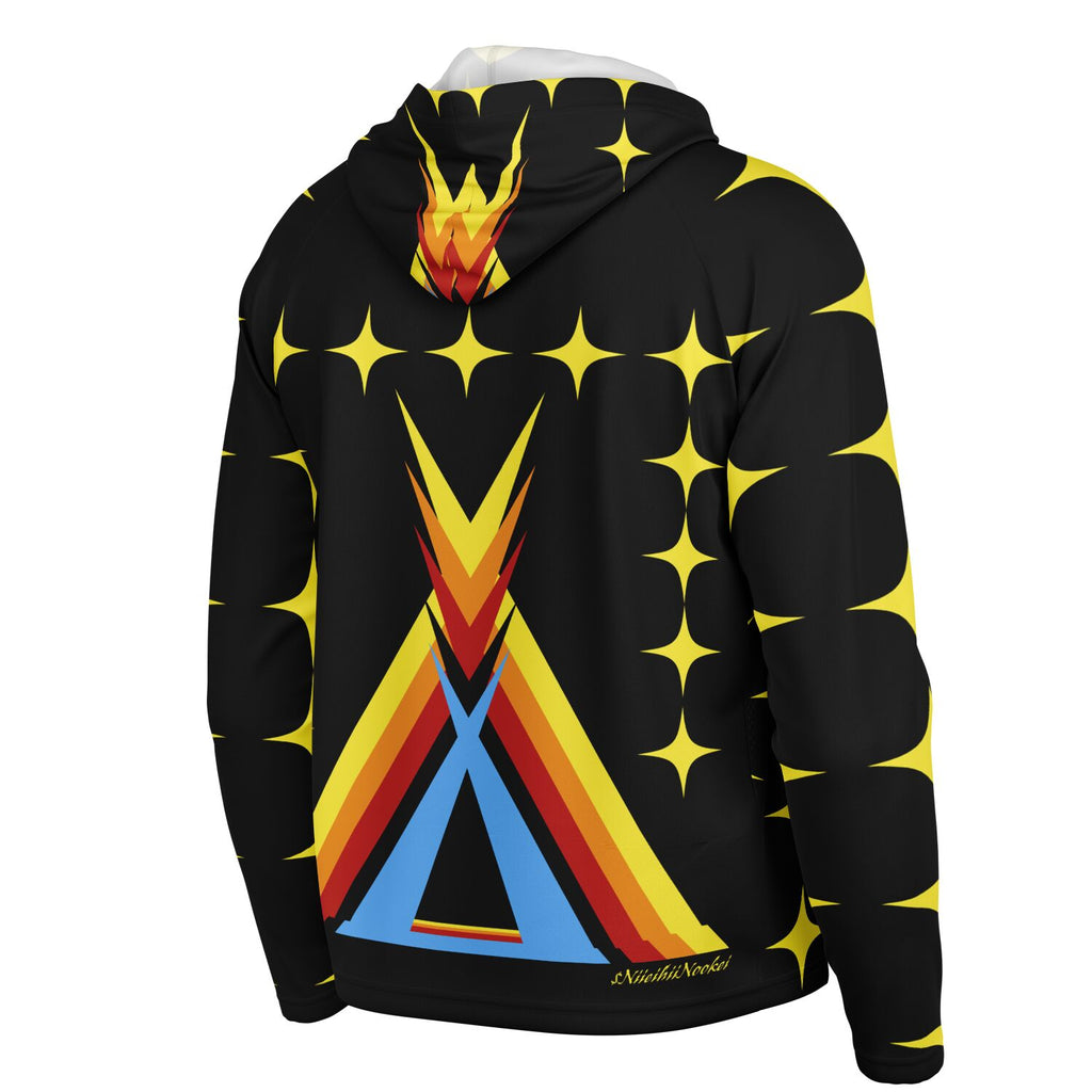 $NiieihiiNookei Long Sleeve Hooded Performance Shirt - AOP