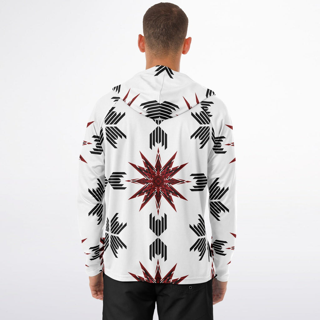Men's Long Sleeve Hooded Performance Shirt - AOP