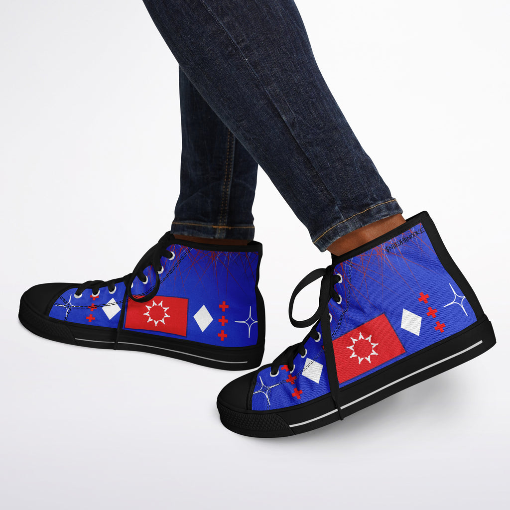$NiieihiiNookei OST FLAG High Top Shoes - AOP