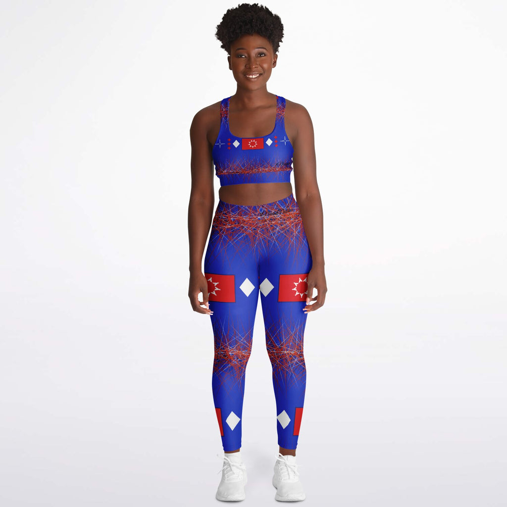 Oglala Sioux TRIBE LOGOPadded Sports Bra & Leggings - AOP