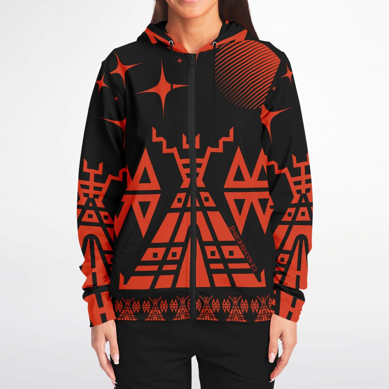 $NiieihiiNookei Fashion Zip-Up Hoodie - AOP
