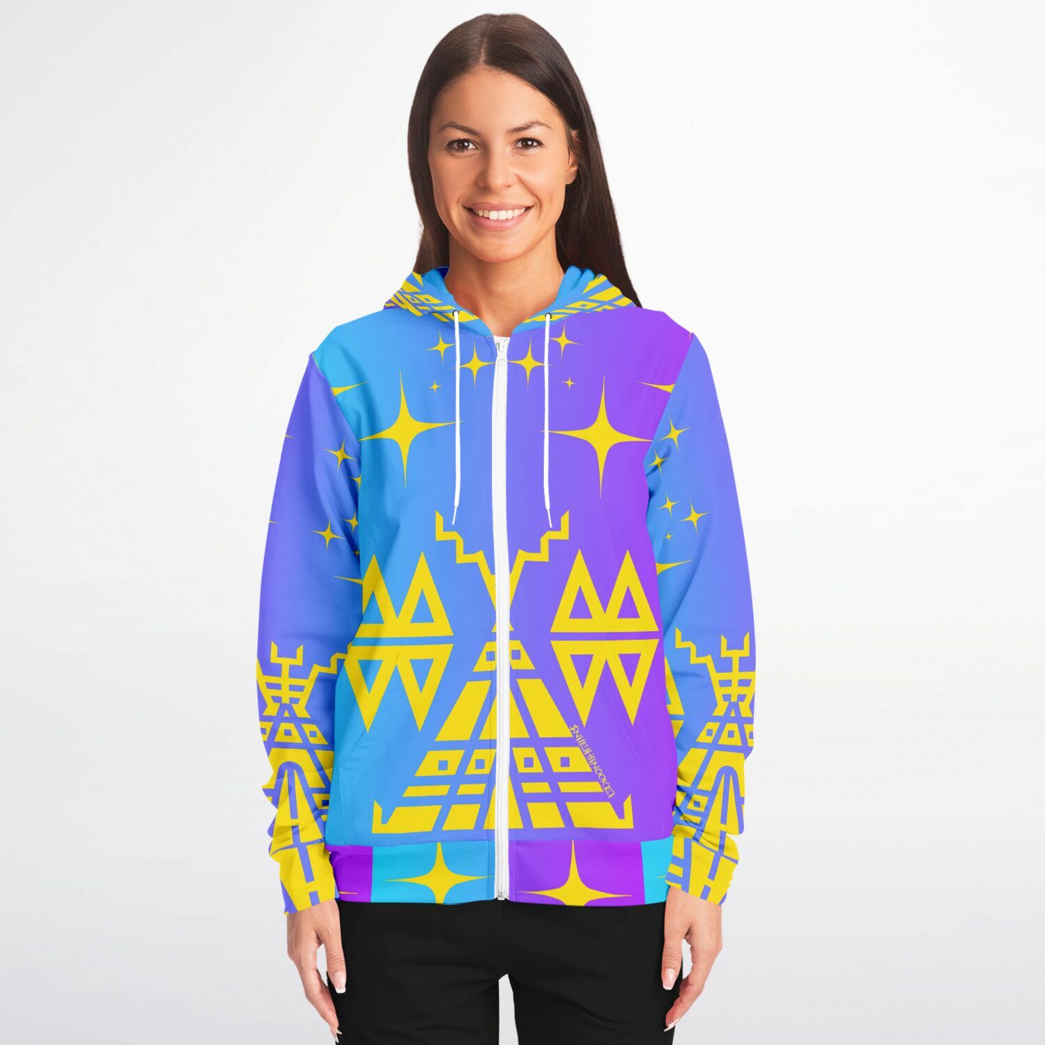 $NiieihiiNookei Fashion Zip-Up Hoodie - AOP