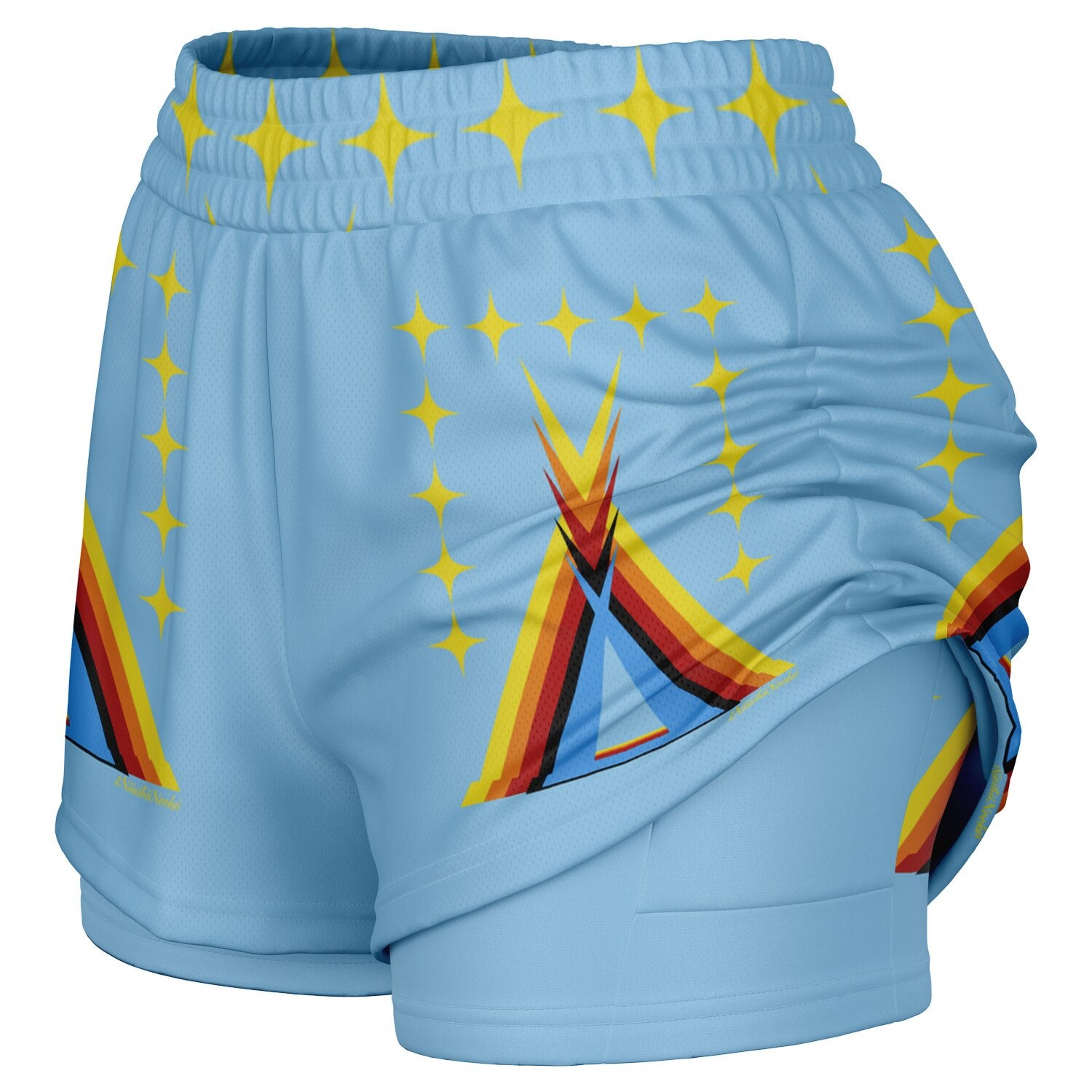 $NiieihiiNookei Women's 2-in-1 Shorts - AOP