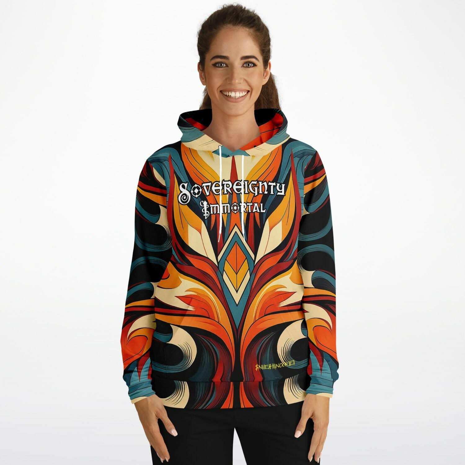 $NiieihiiNookei Sovereignty Immortal Athletic Hoodie - AOP