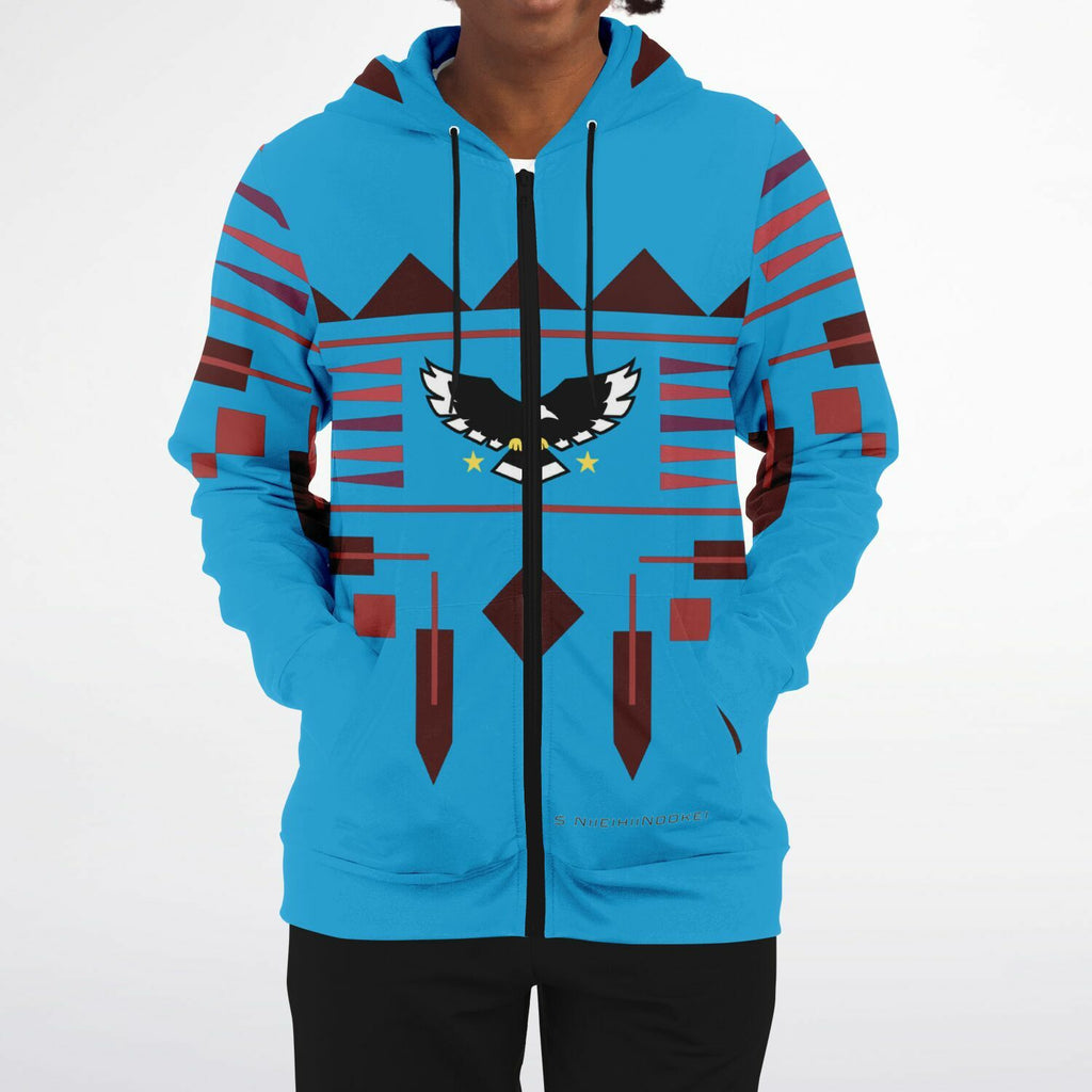 $NiieihiiNookei Athletic Zip-Up Hoodie - AOP