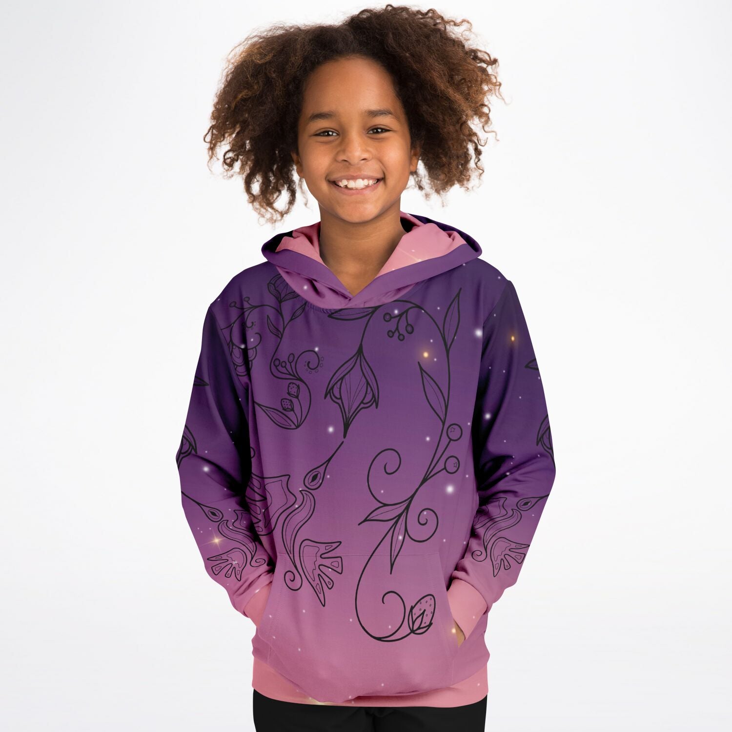 $NiieihiiNookei Hummingbird Athletic Kids Hoodie - AOP