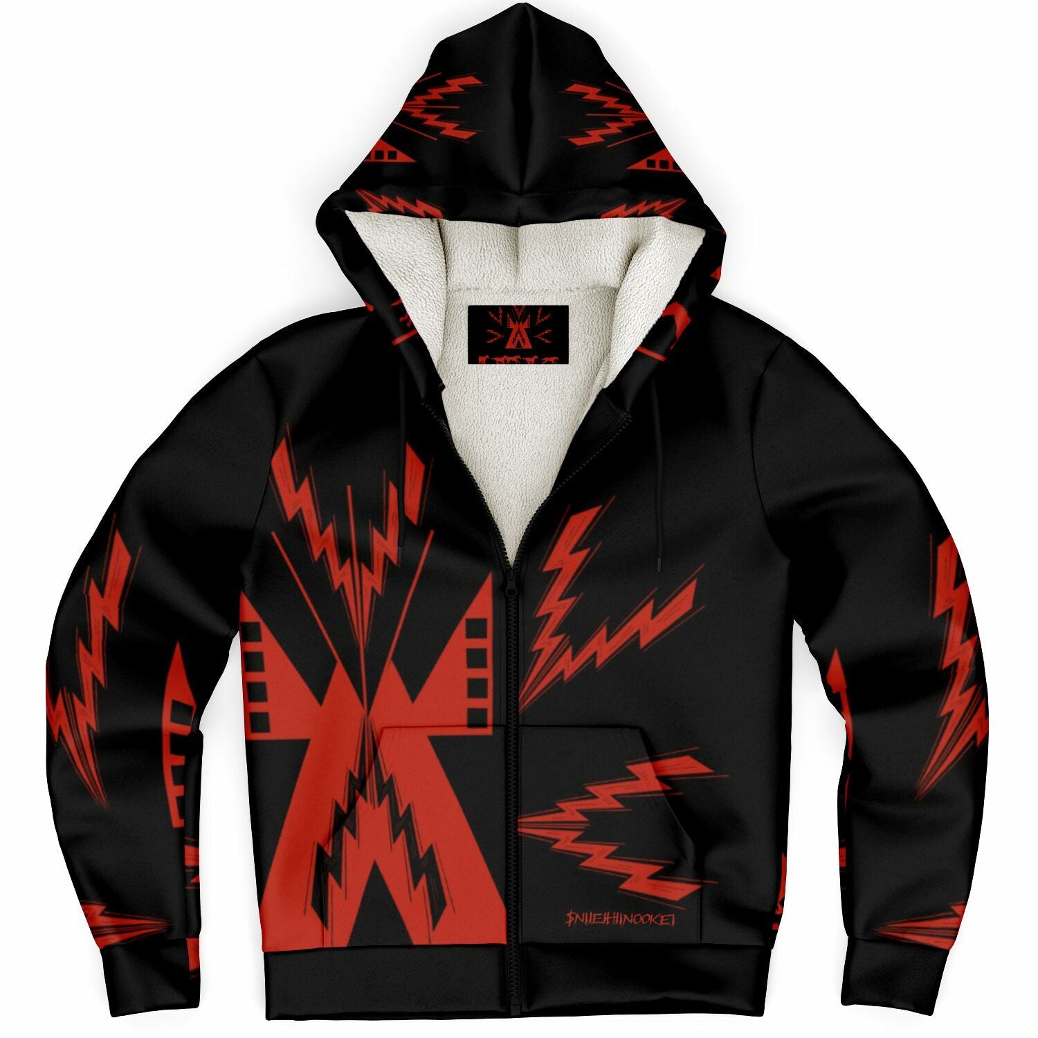 $NiieihiiNookei Microfleece Ziphoodie - AOP