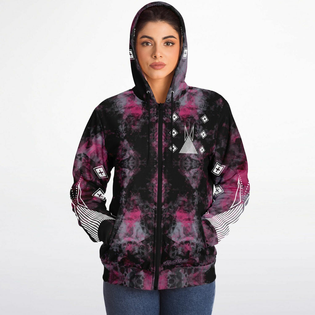 $NiieihiiNookei Microfleece Ziphoodie - AOP