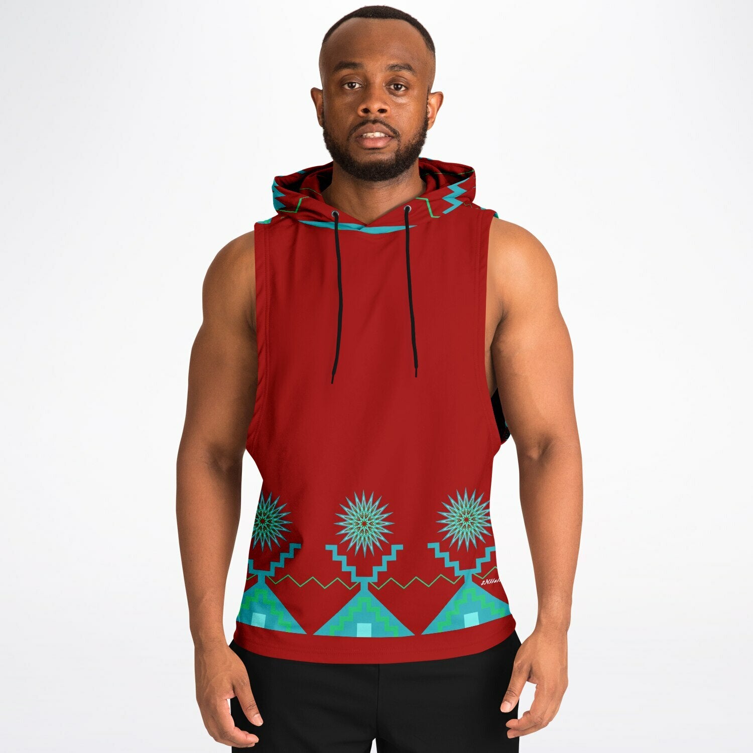 $NiieihiiNookei Athletic Drop Armhole Hoodie - AOP