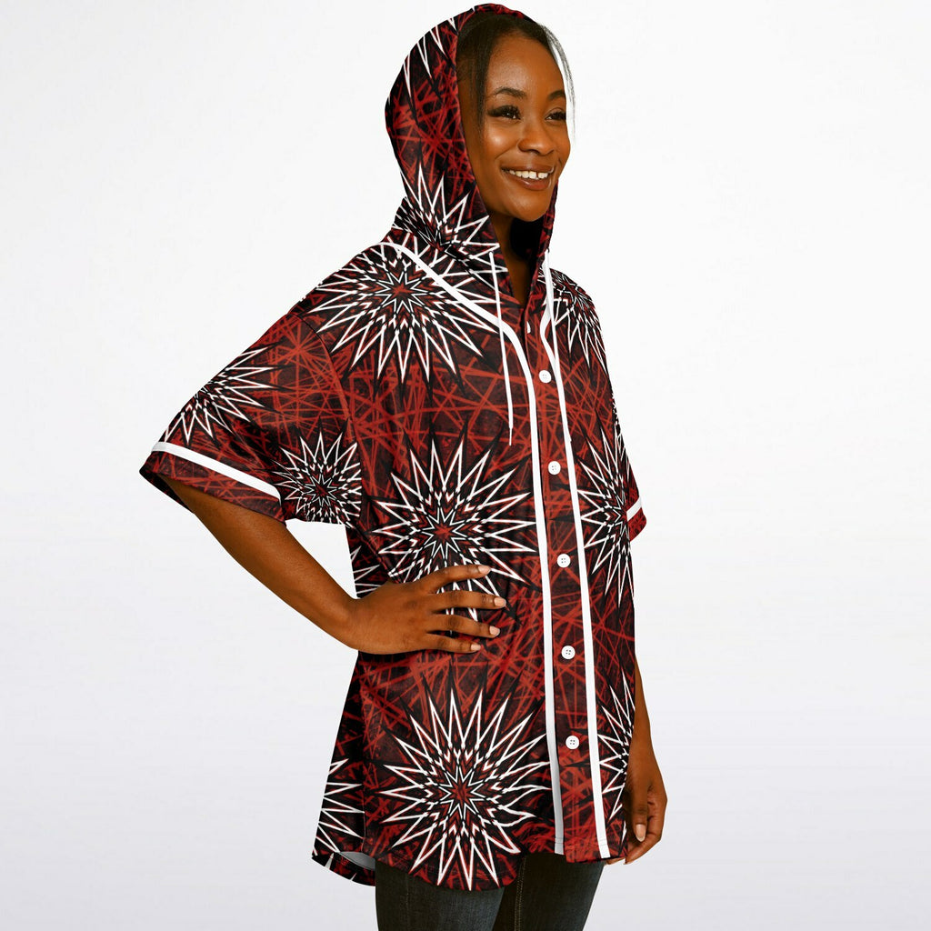 Hooded Baseball Jersey - AOP