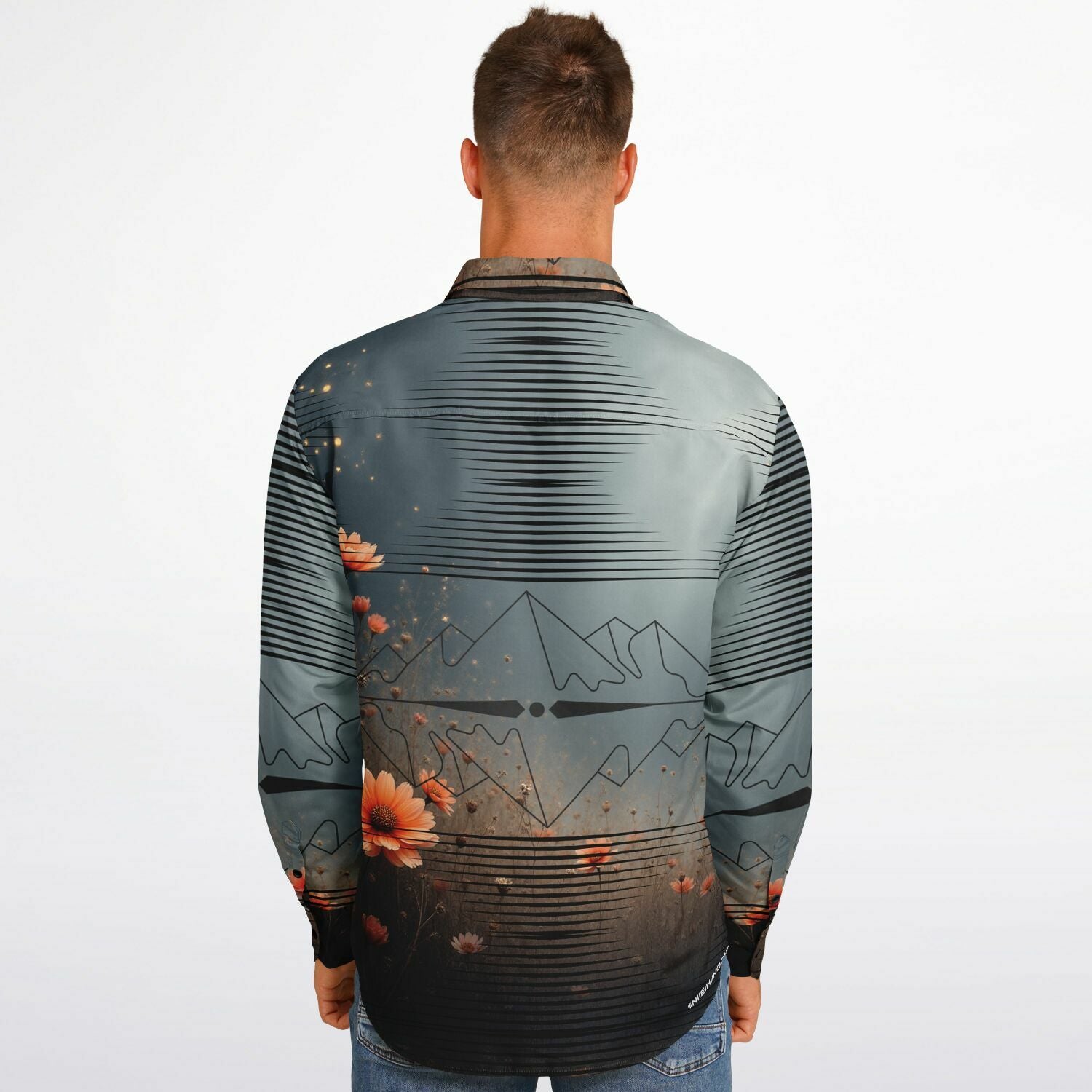 $NiieihiiNookei Long Sleeve Button Down Shirt - AOP