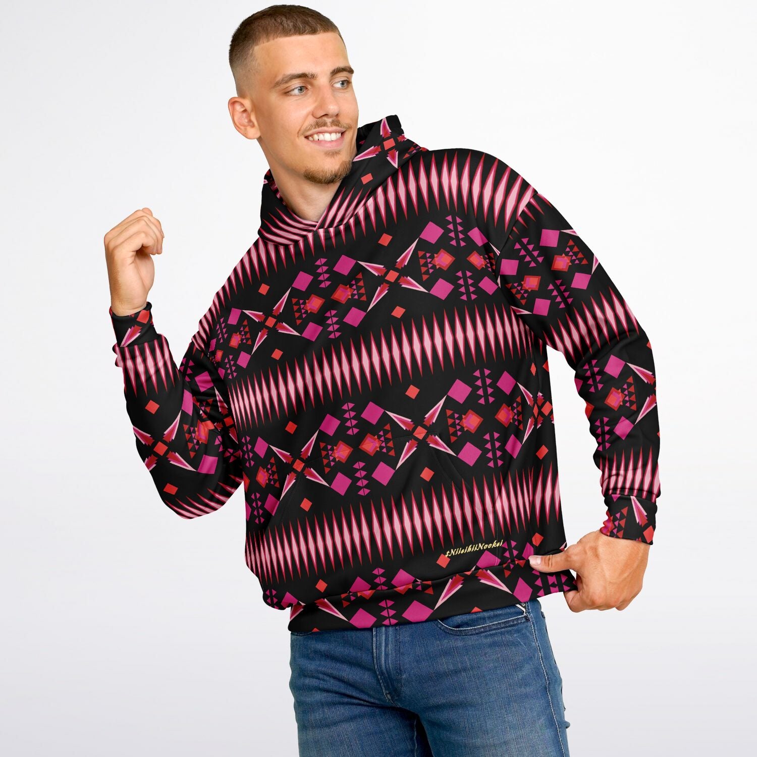 $NiieihiiNookei Heavyweight Oversized Hoodie - AOP