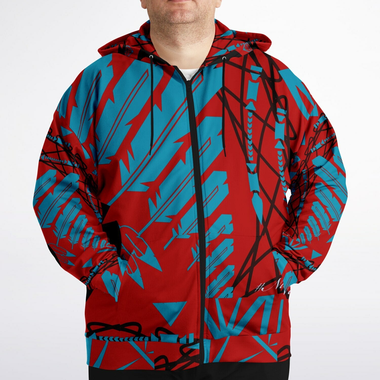 StrengthHonorCourage Plus-size Ziphoodie - AOP