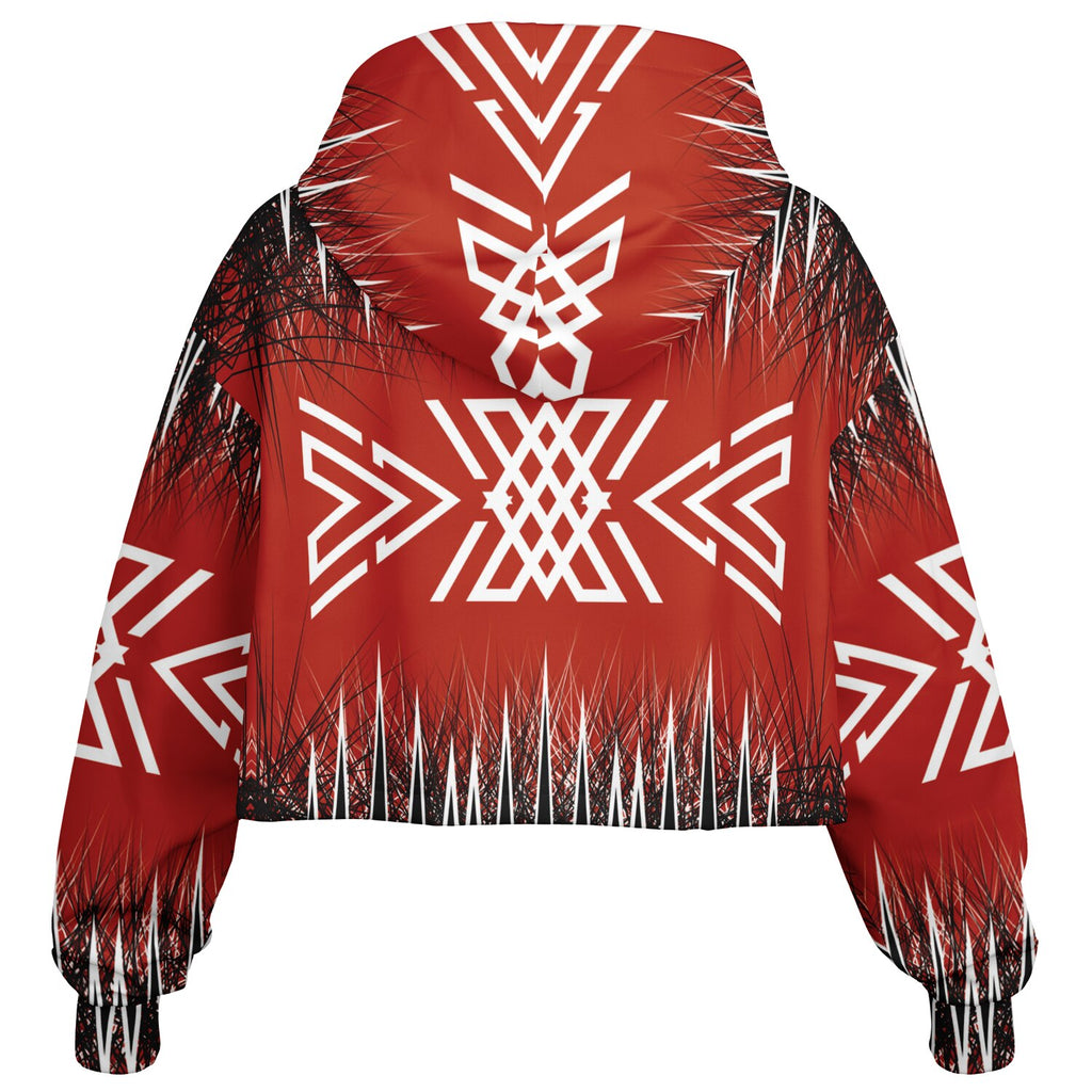 $NiieihiiNookei Fashion Cropped Hoodie - AOP