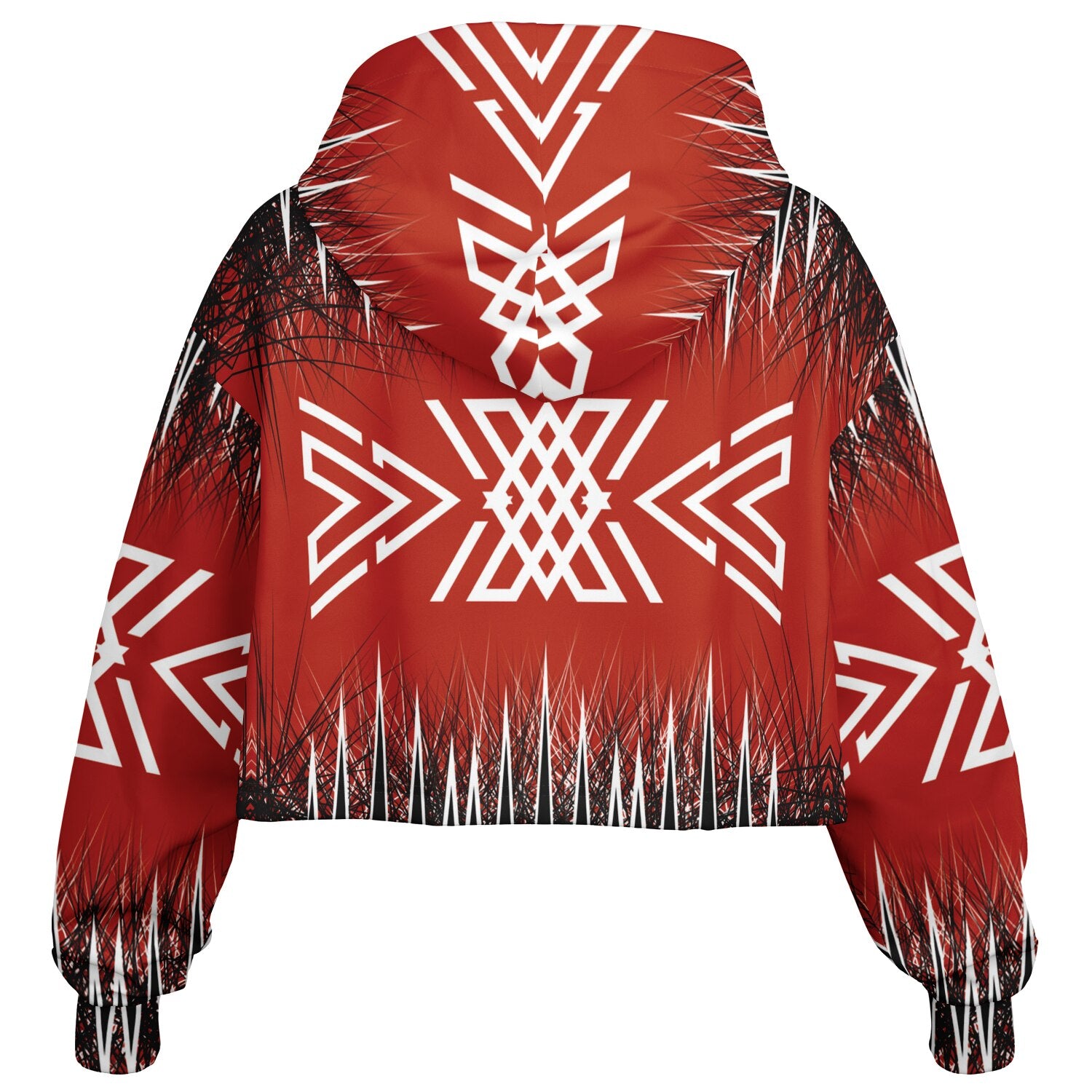 $NiieihiiNookei Fashion Cropped Hoodie - AOP
