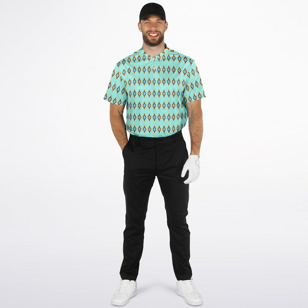 $NiieihiiNookei Blade Collar Polo Shirt - AOP