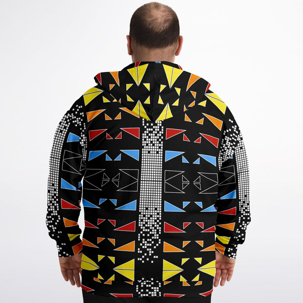 $NiieihiiNookei Fashion Plus-size Ziphoodie - AOP