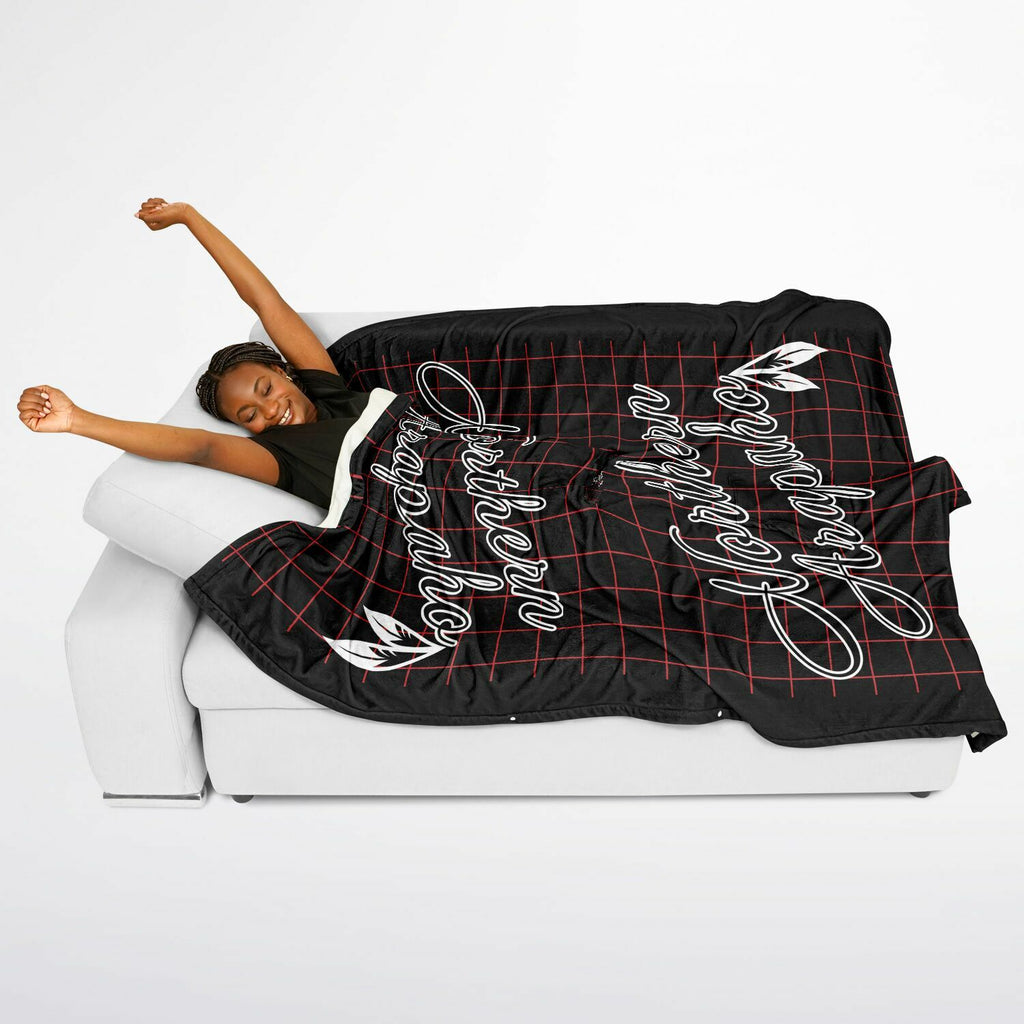 $NiieihiiNookei Northern Arapaho Flannel Blanket Poncho - AOP