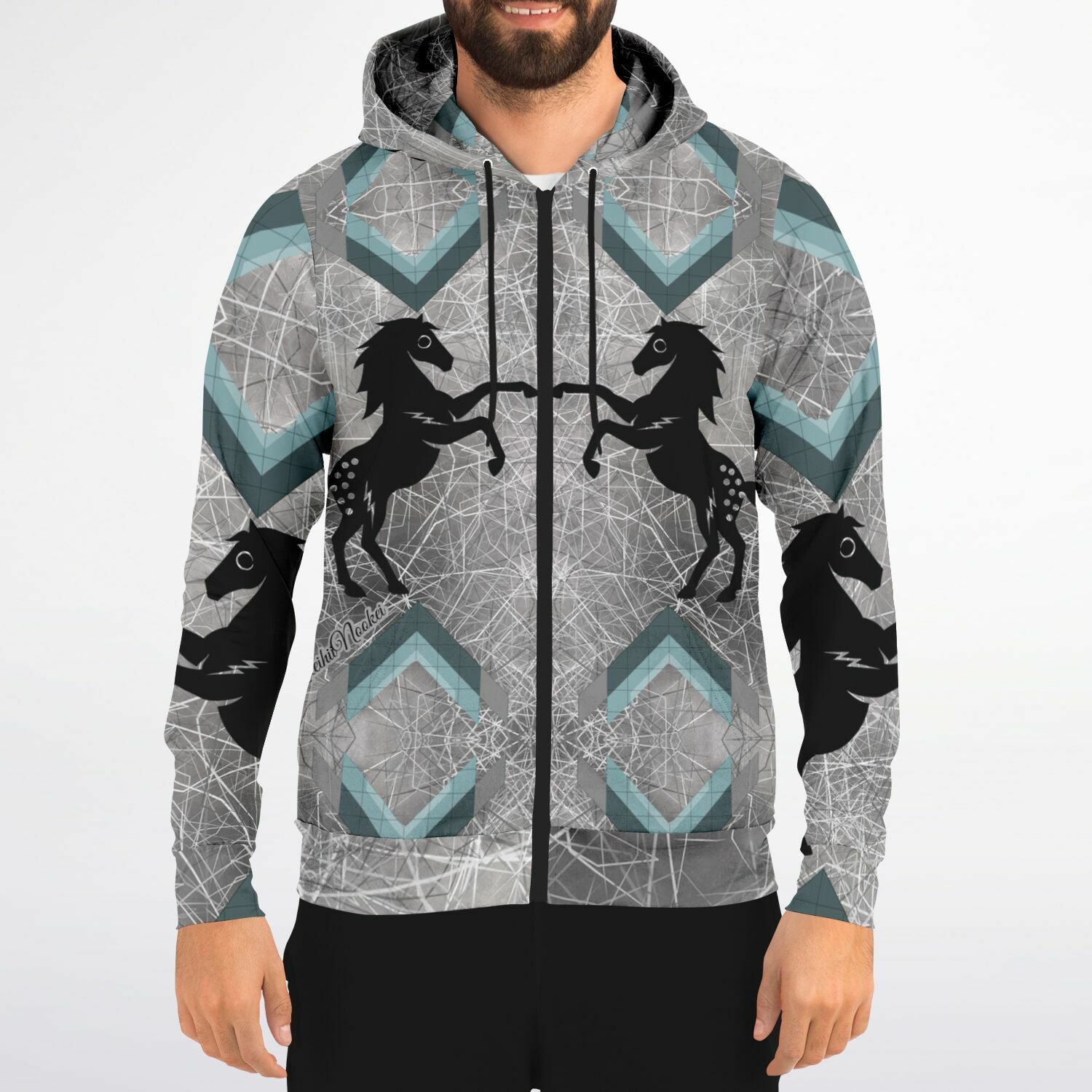 $NiieihiiNookei Fashion Zip-Up Hoodie - AOP