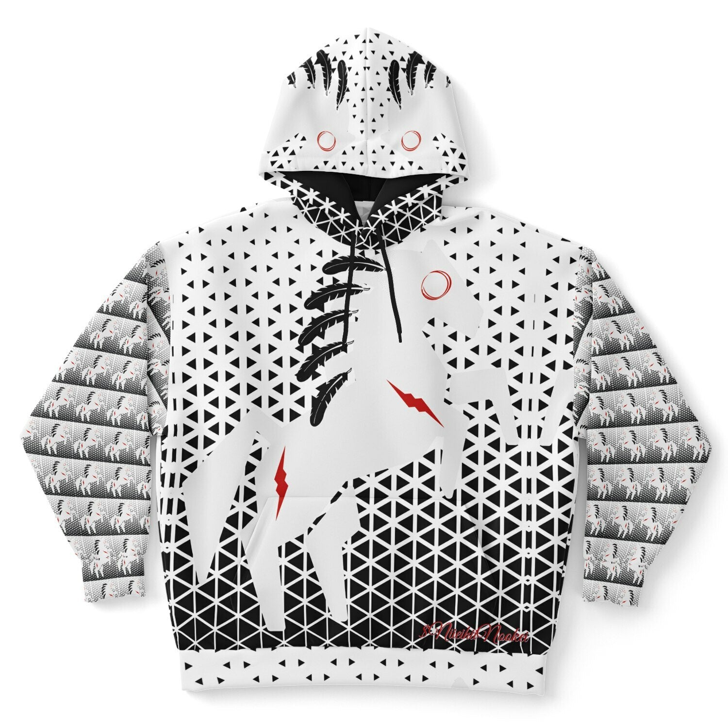 $NiieihiiNookei Plus-size Hoodie - AOP