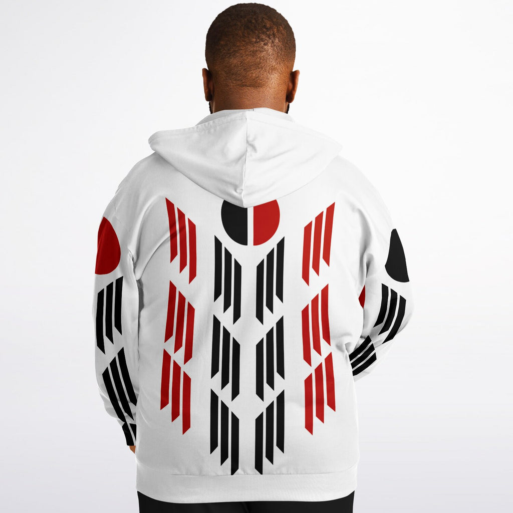 $NniieihiiNookei Arapaho Flag Athletic Plus-size Ziphoodie - AOP