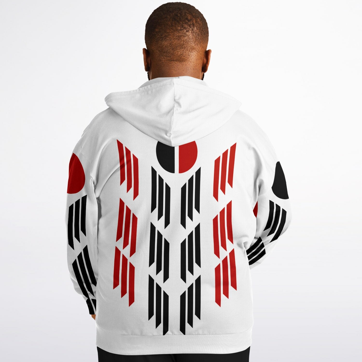 $NniieihiiNookei Arapaho Flag Athletic Plus-size Ziphoodie - AOP