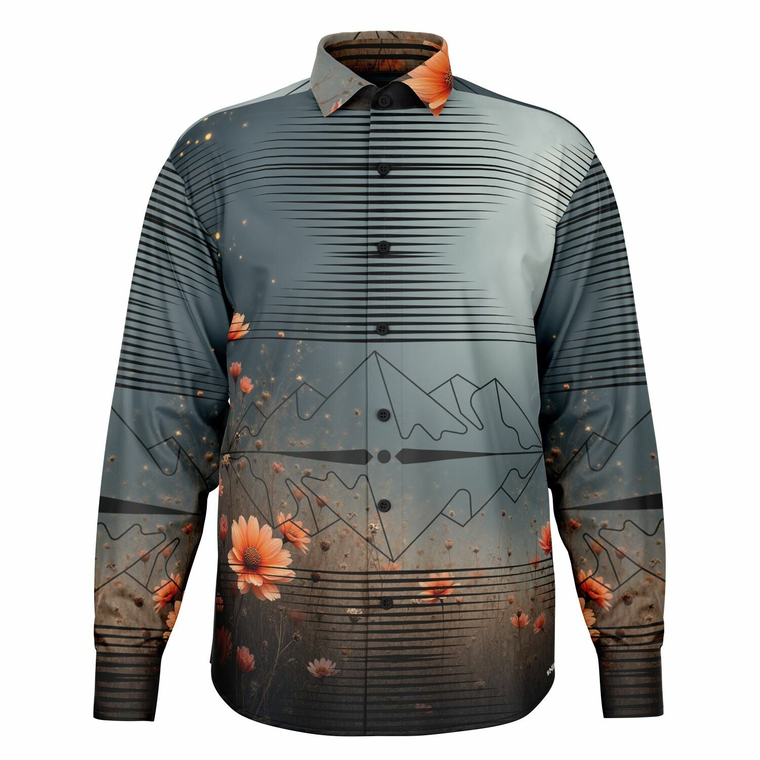 $NiieihiiNookei Long Sleeve Button Down Shirt - AOP