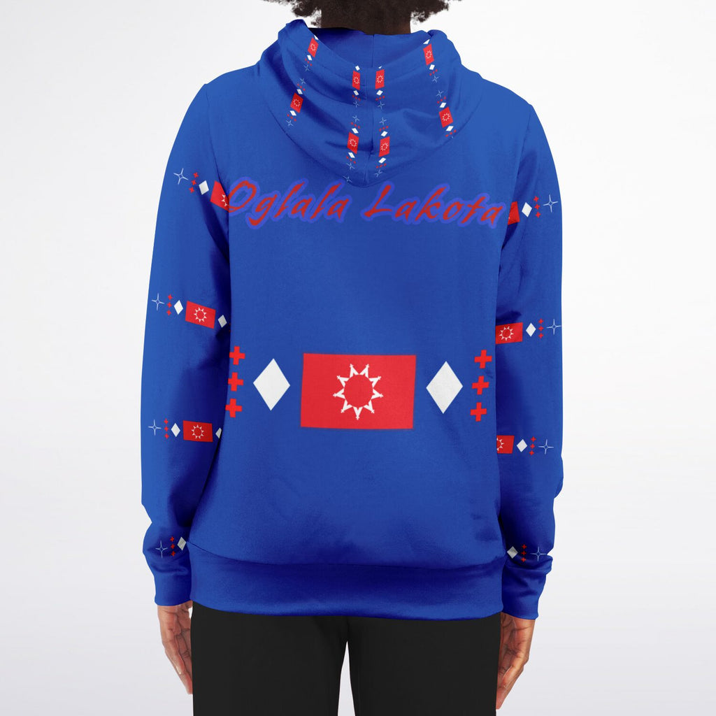 Oglala Sioux Tribe Logo Zip-Up Hoodie - AOP