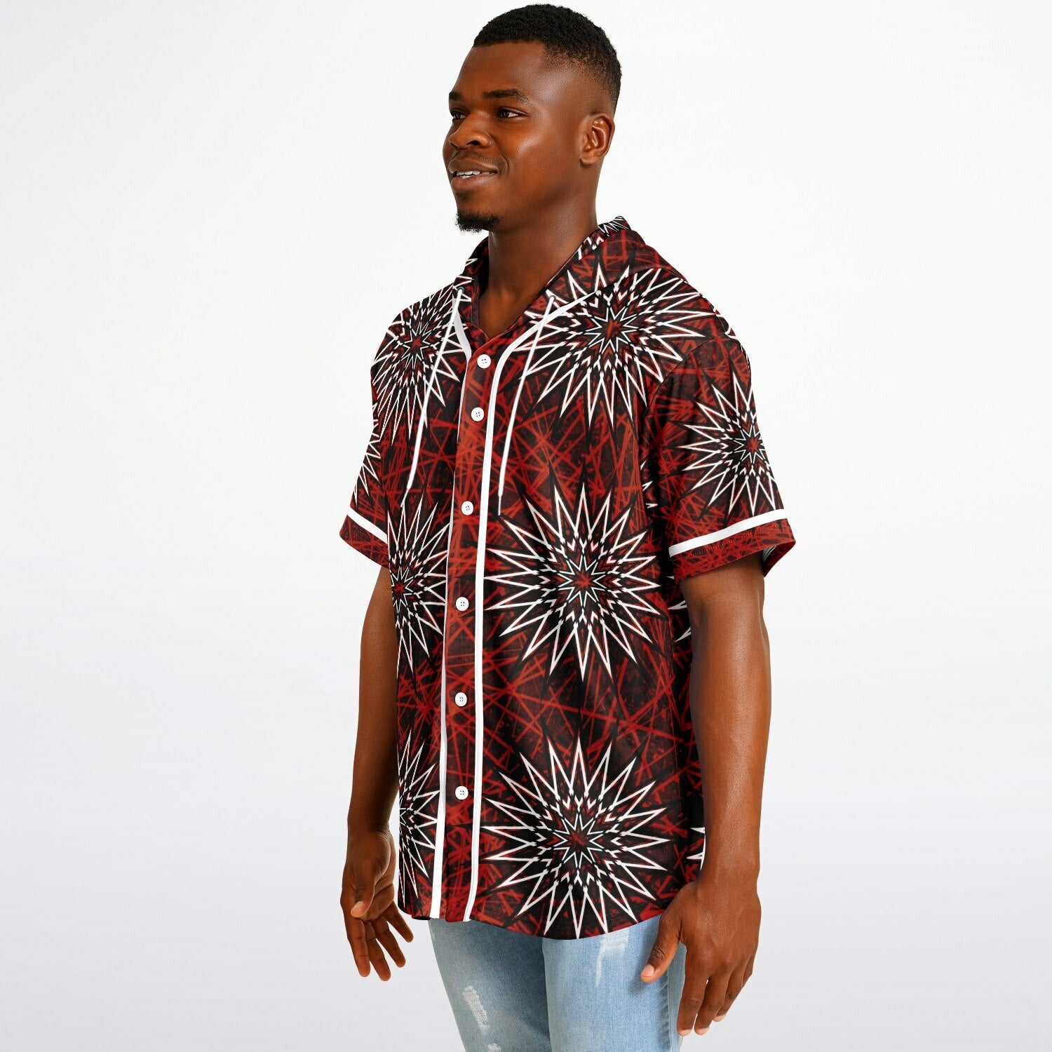 Hooded Baseball Jersey - AOP