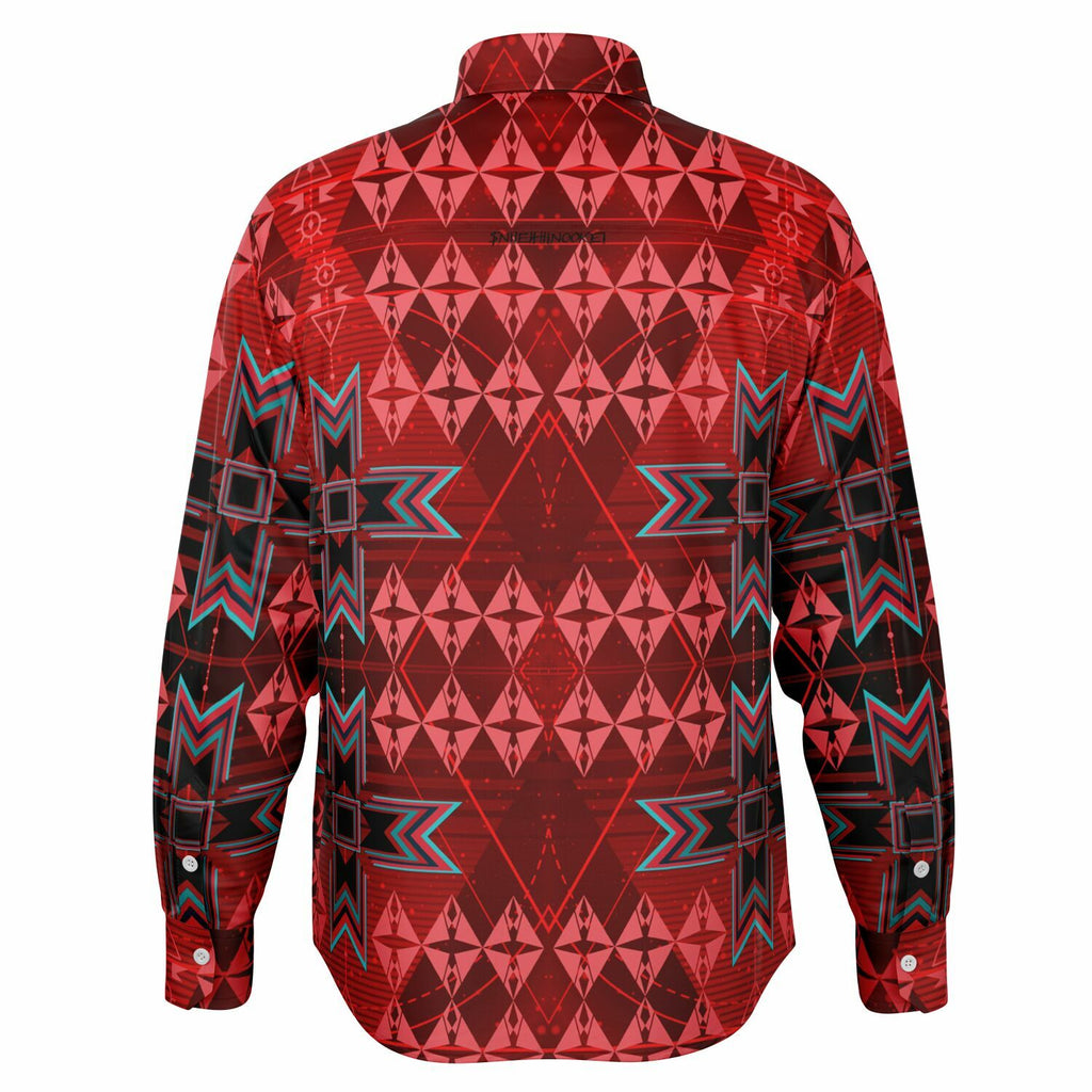 $NiieihiiNookei Long Sleeve Button Down Shirt - AOP