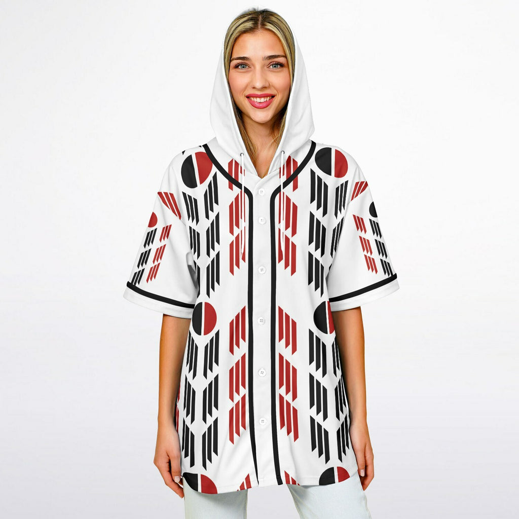 Arapaho Flag Hooded Baseball Jersey - AOP