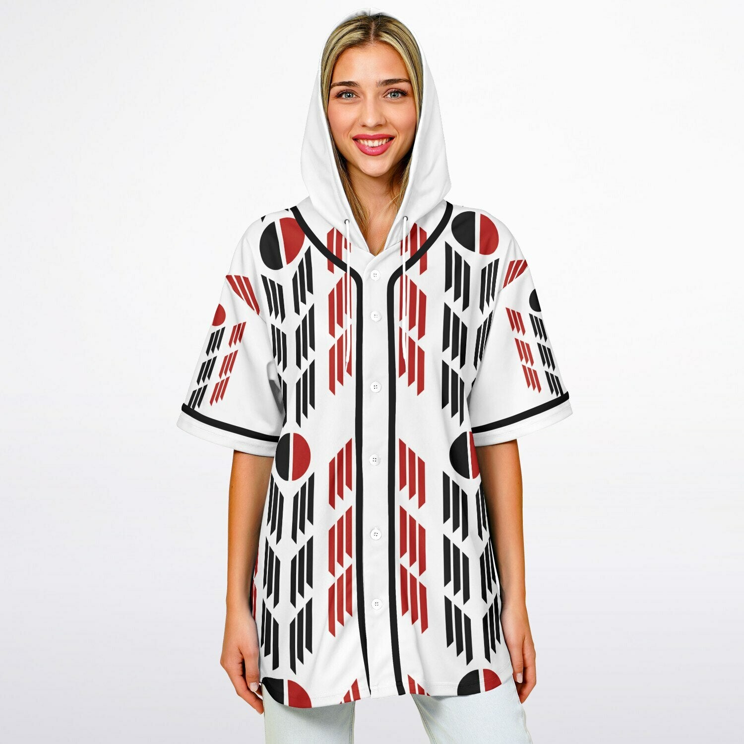 Arapaho Flag Hooded Baseball Jersey - AOP