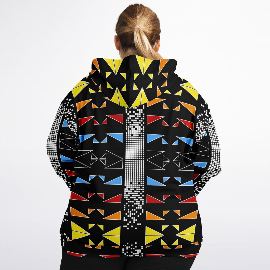 $NiieihiiNookei Fashion Plus-size Ziphoodie - AOP