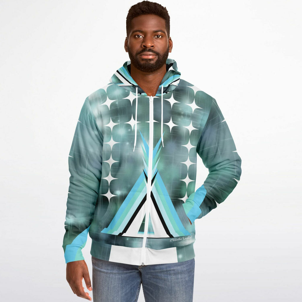 $NiieihiiNookei Microfleece Lined Ziphoodie - AOP