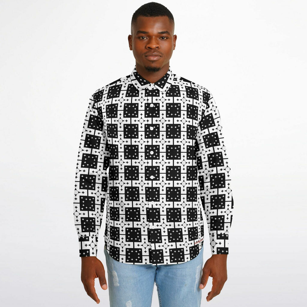$NiieihiiNookei Long Sleeve Button Down Shirt - AOP