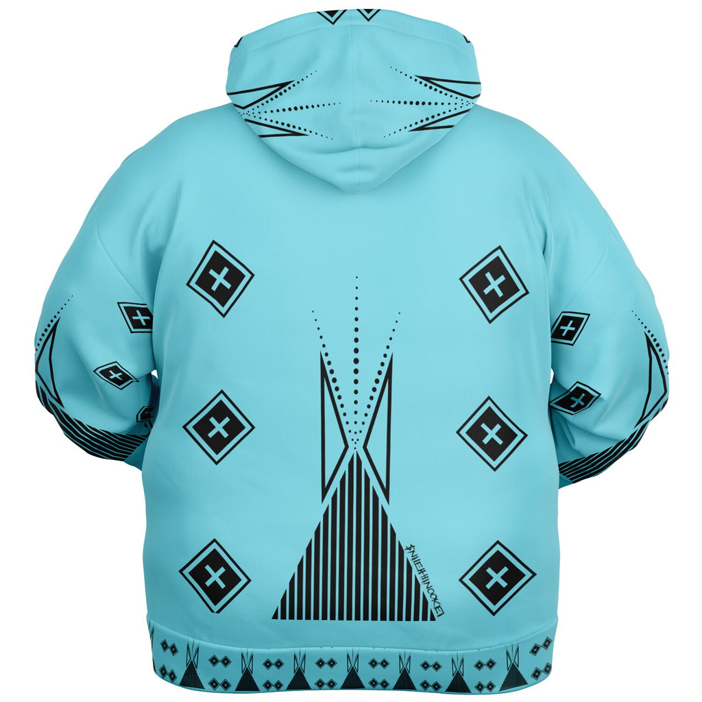 $NiieihiiNookei Fashion Plus-size Ziphoodie - AOP