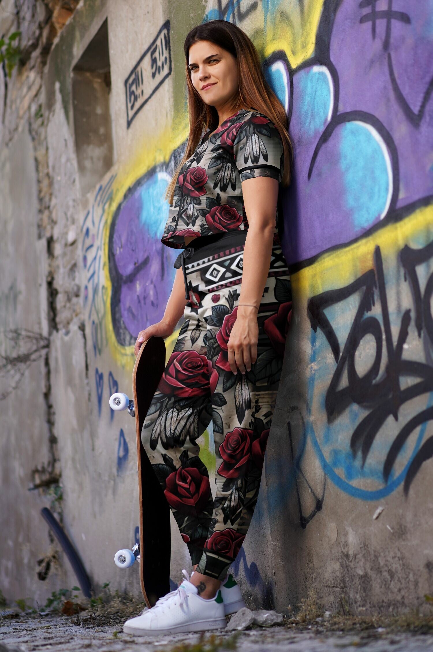 $NiieihiiNookei Cropped Baseball Jersey - AOP